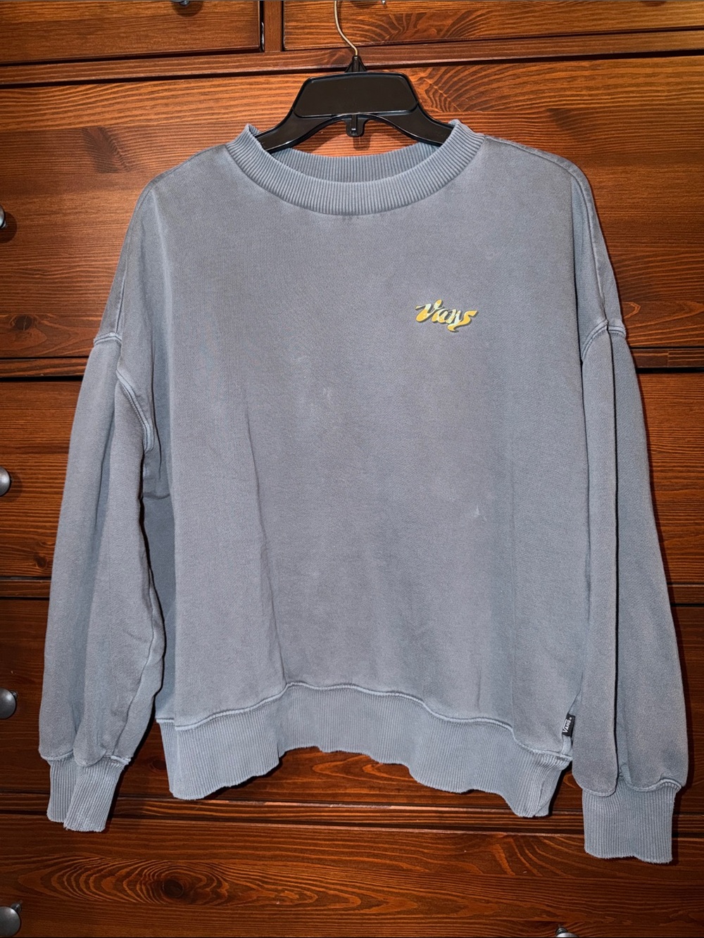 Vans Dove Mountain Slouchy Crew Sweatshirt – Washed Charcoal Gray – XS